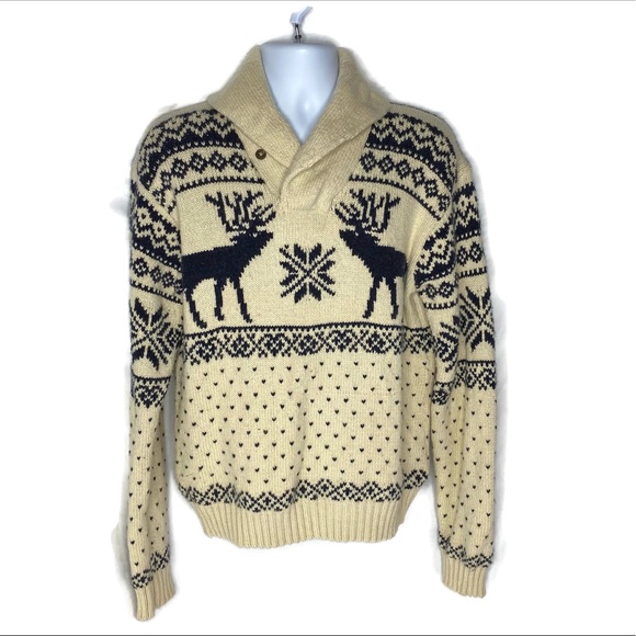 Ralph Lauren Other - Ralph Lauren Polo Vintage Shawl neck Reindeer LG